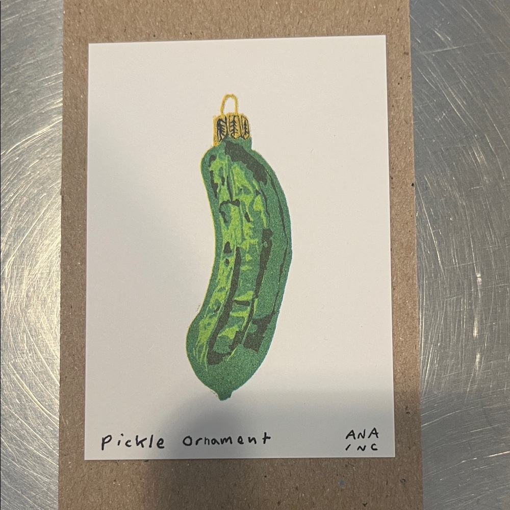 Inciardi Green Pickle Ornament print